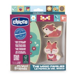 Gioco legno set 2 volpi mamma | Chicco