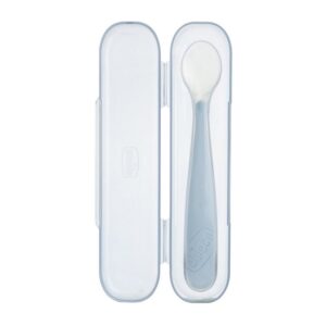 Cucchiaio morbido sil 6m+ grigio case up | Chicco
