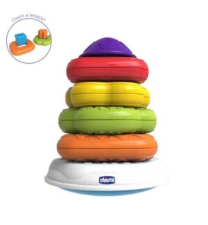 Gioco 2 in 1 torre degli anelli italy | Chicco
