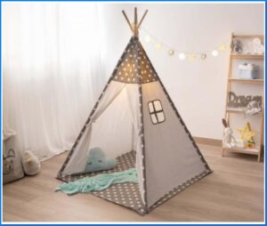 Tenda 100x100x160cms grigio | KioKids