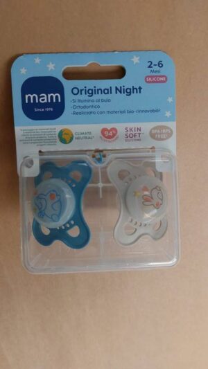 Succhietti original night circular pp 2 6m silicone conf. doppia maschio | MAM