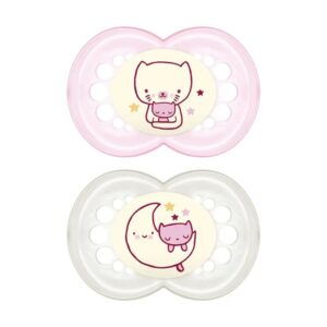 Succhietti original night circular pp 6+ silicone conf. doppia femmina | MAM