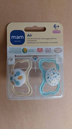 Succhietti air circular pp 6+ silicone conf. doppia neutro | MAM