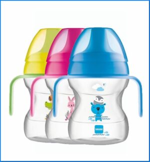 Learn to drink cup 190ml con extra soft spout e con manici femmina | MAM