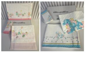Lenzuolino lettino completo + coperta | Billo e Pallina