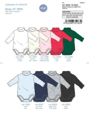 Body lupetto tg.1m/3a - pz. 3 | Ellepi