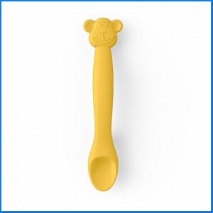 Cucchiaio monkey silicone giallo | Suavinex
