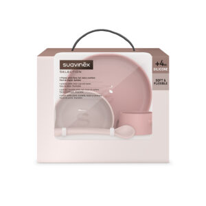 Set svezzamento silicone rosa | Suavinex