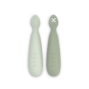 Set 2 precucchiai silicone verde | Suavinex