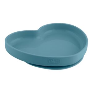 Piatto cuore con ventosa silicone blu | Chicco