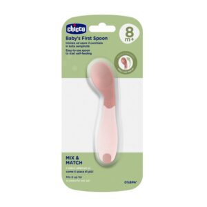Cucchiaio angolato 8m+ rosa | Chicco