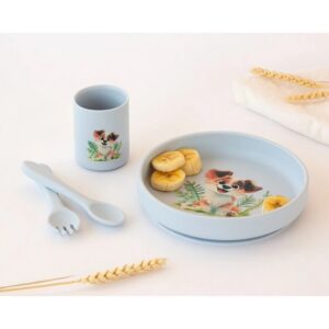 Set stoviglie silicone blu | KioKids