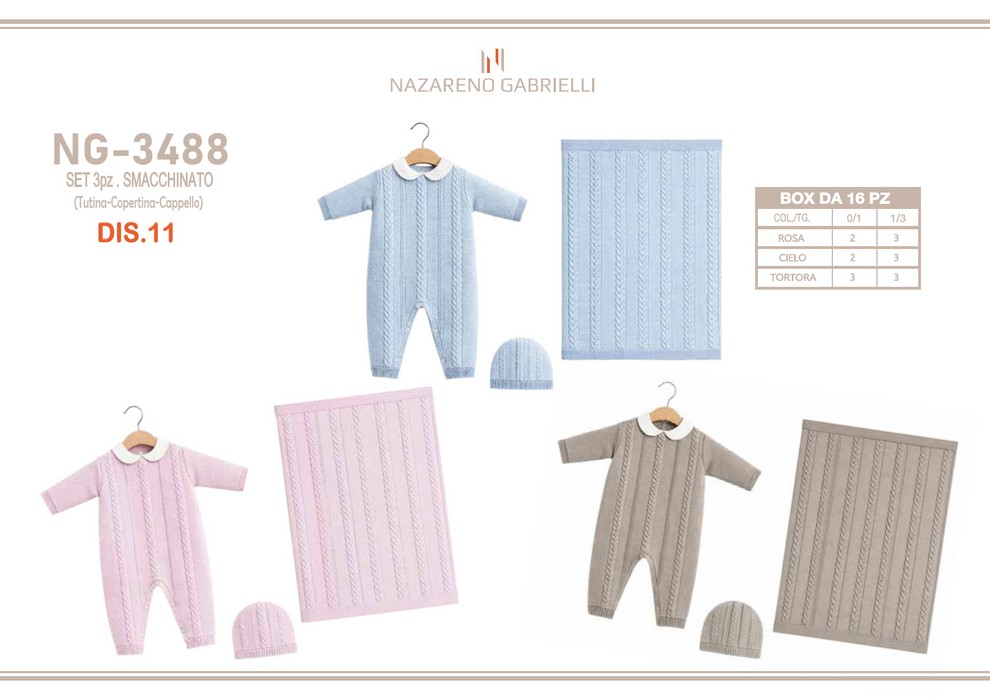 Tutina/copert/cappello (mesi 0/1, 1/3) | Nazareno Gabrielli