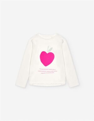 Ls t shirt jersey bianca 3/4-13/14 | Zippy