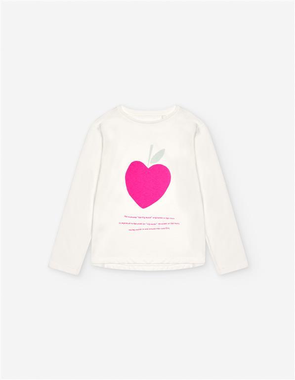 Ls t shirt jersey bianca 3/4-13/14 | Zippy