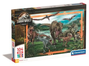 Puzzle 104 maxi jurassic world | Clementoni