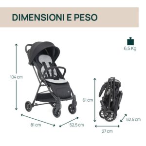 Passeggino taormina charcoal | Chicco