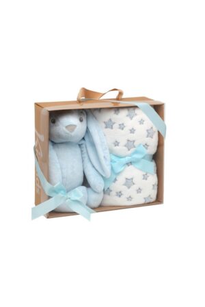Coniglietto 100x100cm copertina bebe blu | KioKids