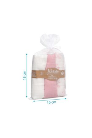 Mussolina 70x70cms bambu rosa 3u | KioKids