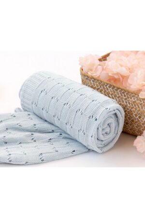 Copertina bebe 80x110cms bambu blu | KioKids