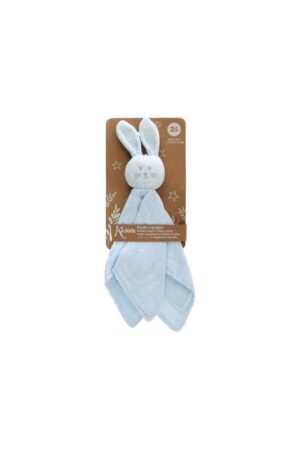 Doudou 27x27cms bambu coniglietto blu | KioKids