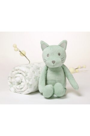 Micio 100x100cm copertina bebe verde | KioKids