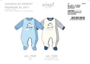 Pigiamone (mesi 6, 9, 12, 18, 24, 36) | Ellepi